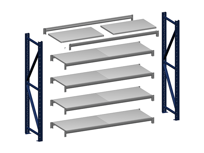 中型貨架（jià）c型分解圖